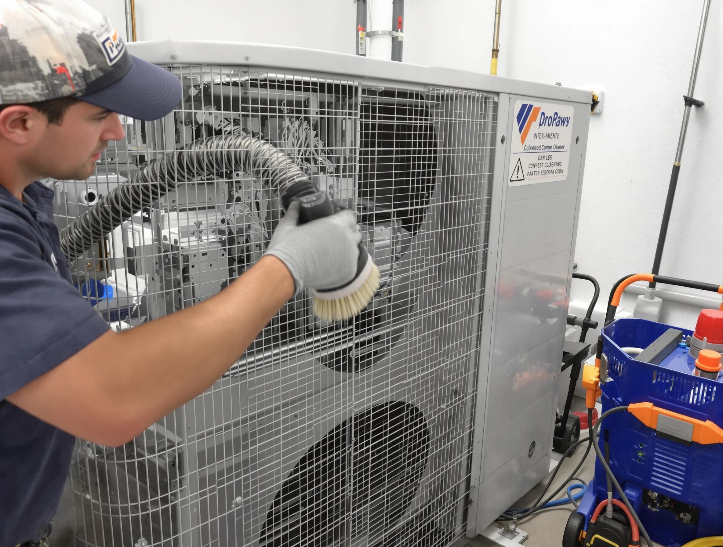 Mount Pleasant Air Duct Cleaning specialist performing precision AC coil cleaning for improved system performance in Mount Pleasant