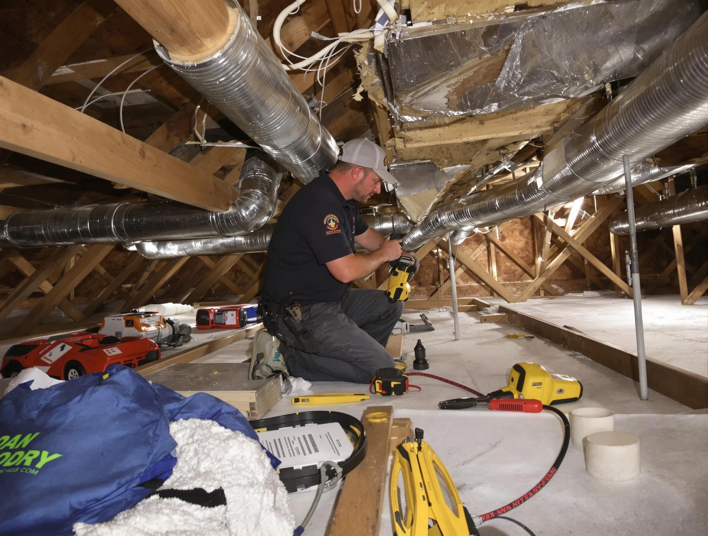 Professional air duct repair by Mount Pleasant Air Duct Cleaning in Mount Pleasant