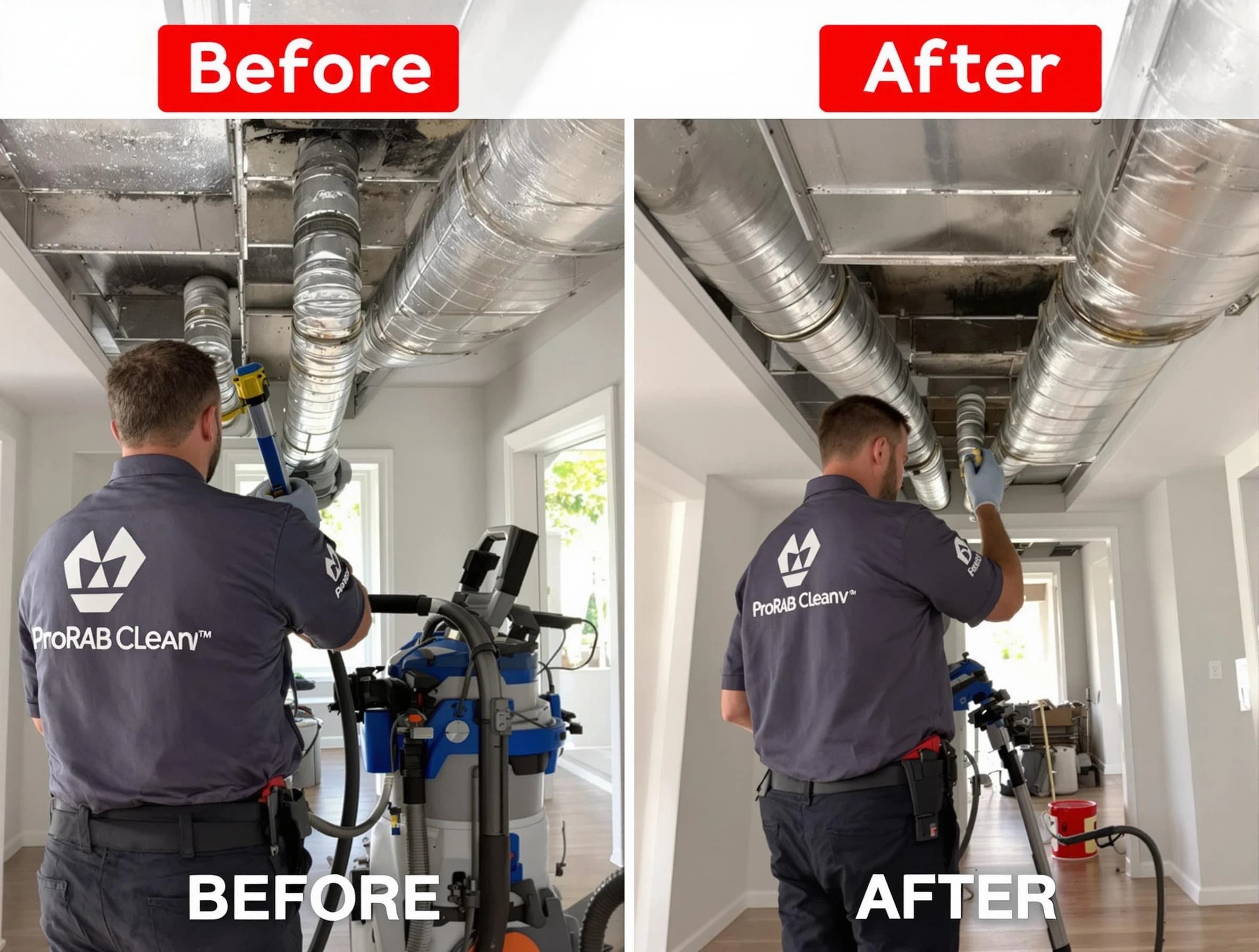 Mount Pleasant Air Duct Cleaning expert performing thorough residential duct cleaning in a Mount Pleasant home