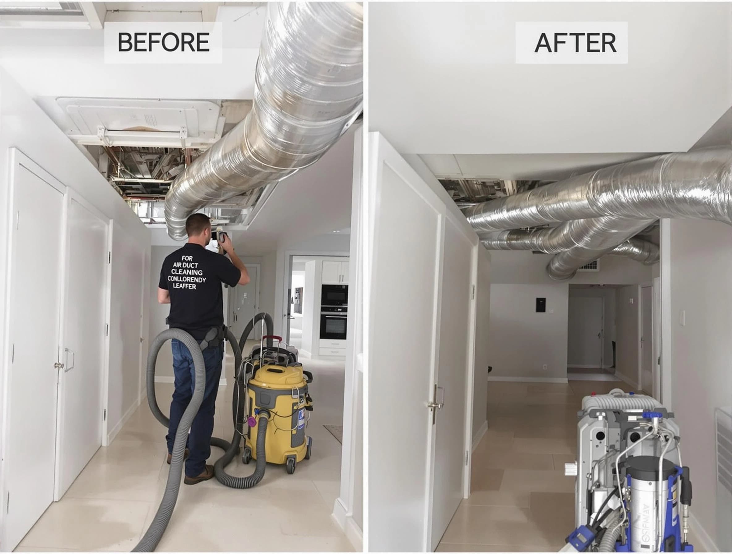 Mount Pleasant Air Duct Cleaning professional performing thorough air duct cleaning in Mount Pleasant