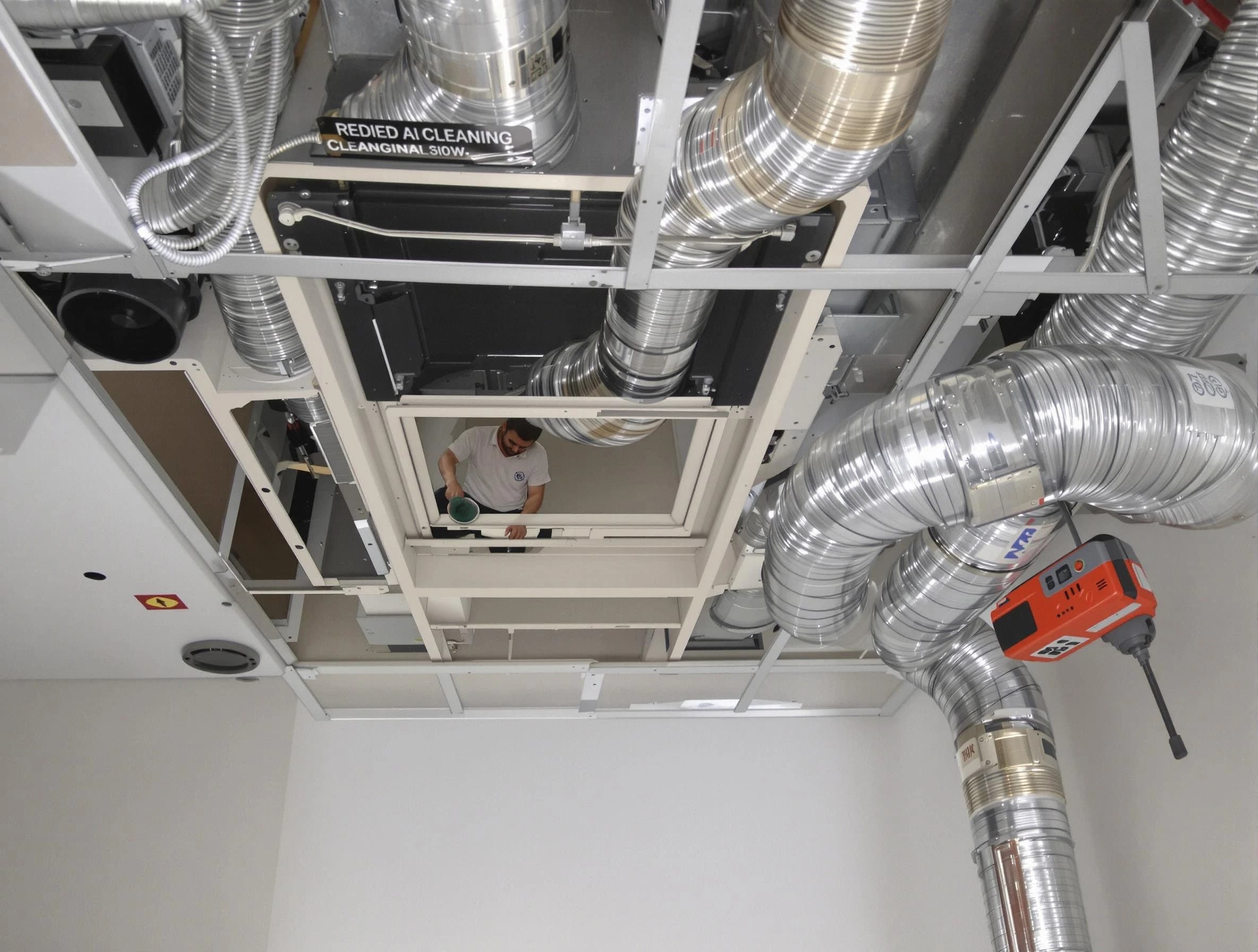 Mount Pleasant Air Duct Cleaning technician performing detailed central duct system cleaning in Mount Pleasant