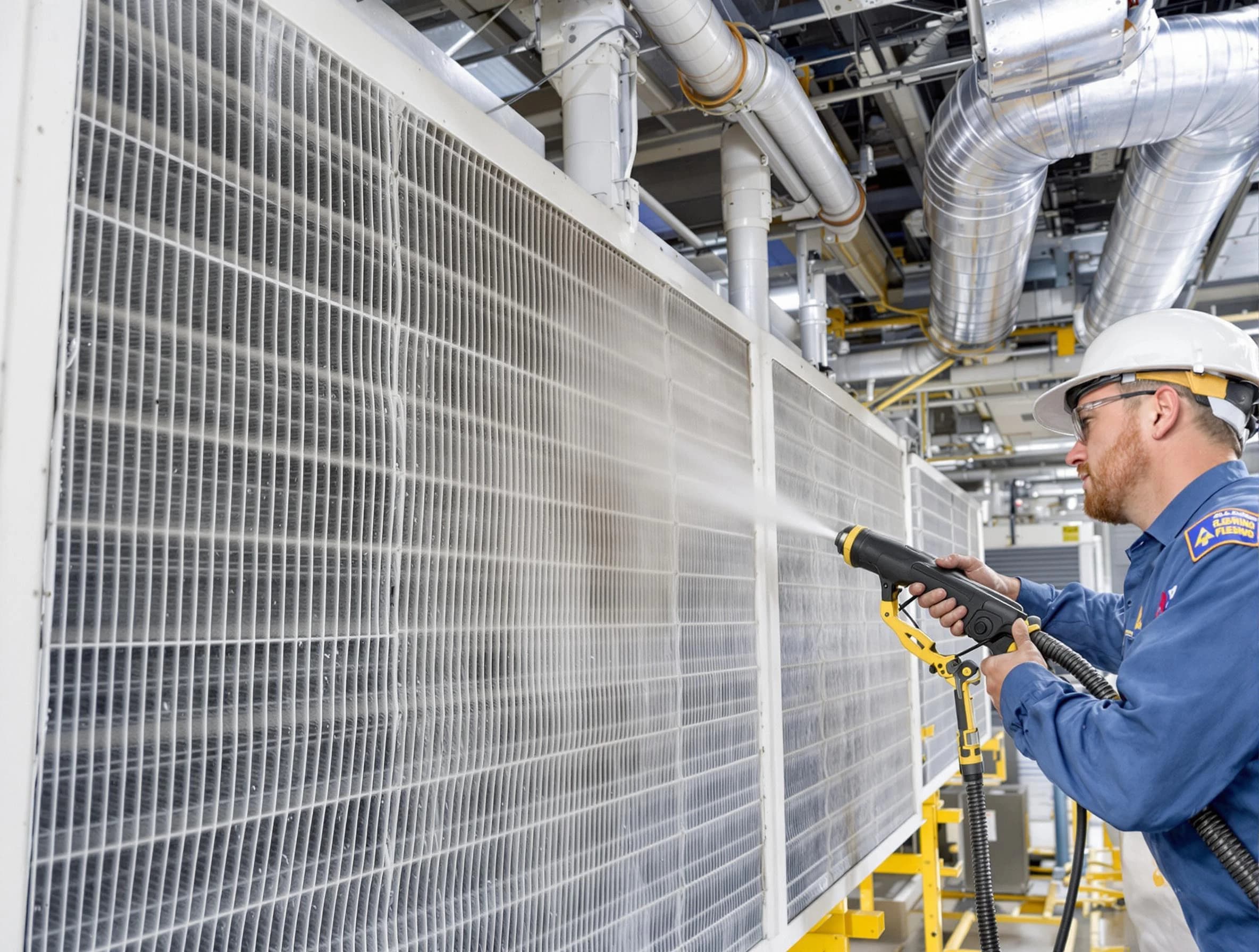 Professional commercial coil cleaning by Mount Pleasant Air Duct Cleaning in Mount Pleasant