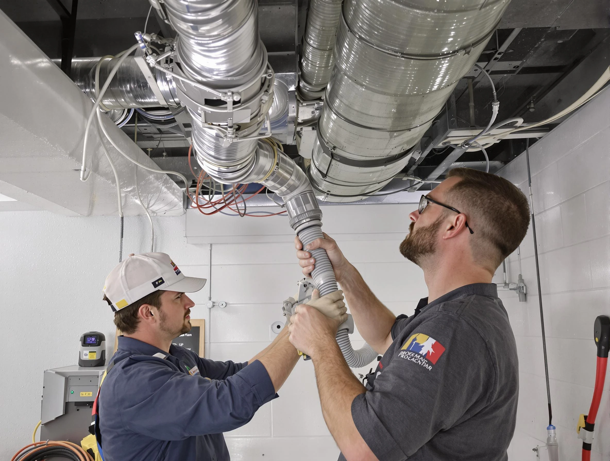 Mount Pleasant Air Duct Cleaning technician performing thorough AC duct cleaning in Mount Pleasant