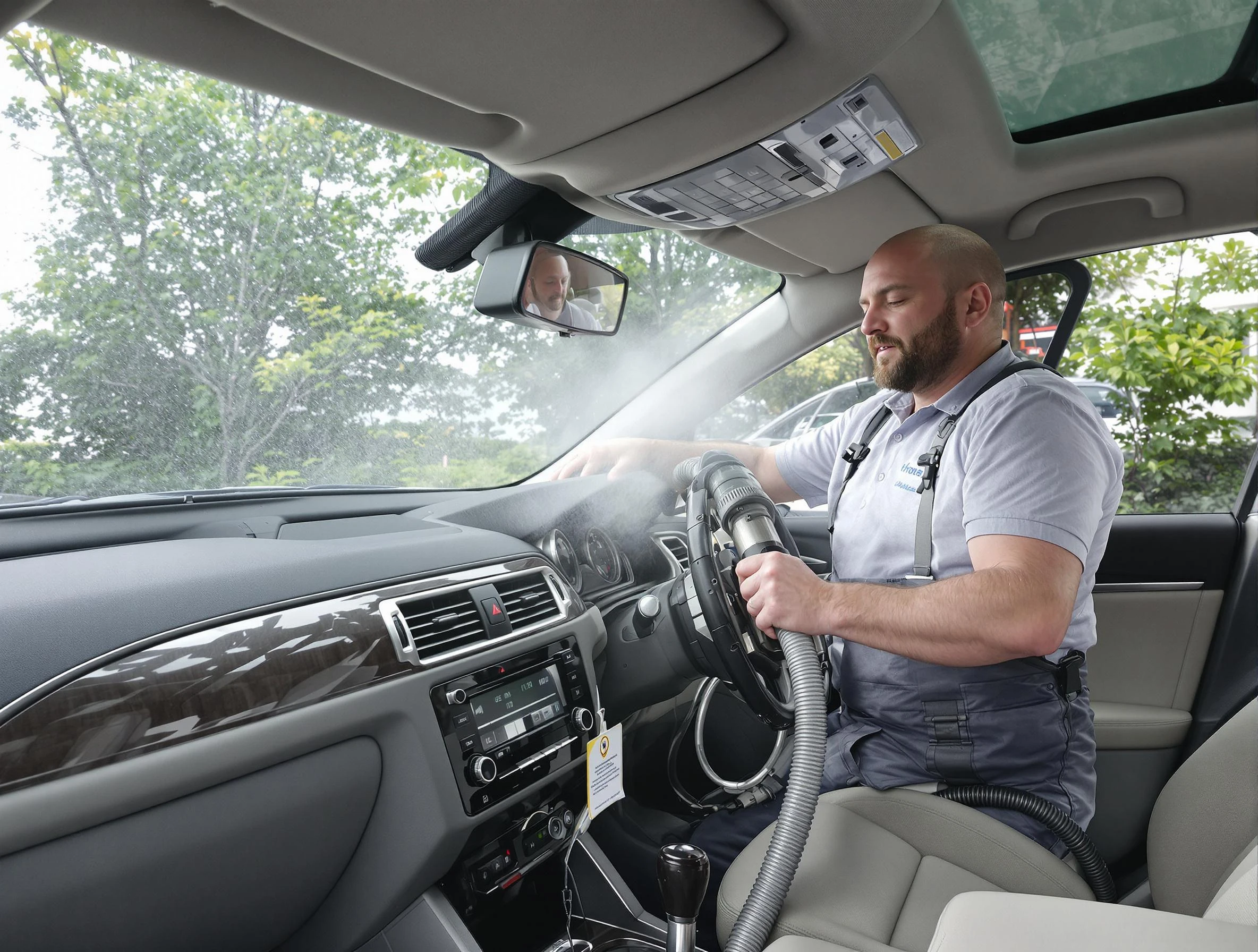 Mount Pleasant Air Duct Cleaning specialist performing professional car duct cleaning in Mount Pleasant